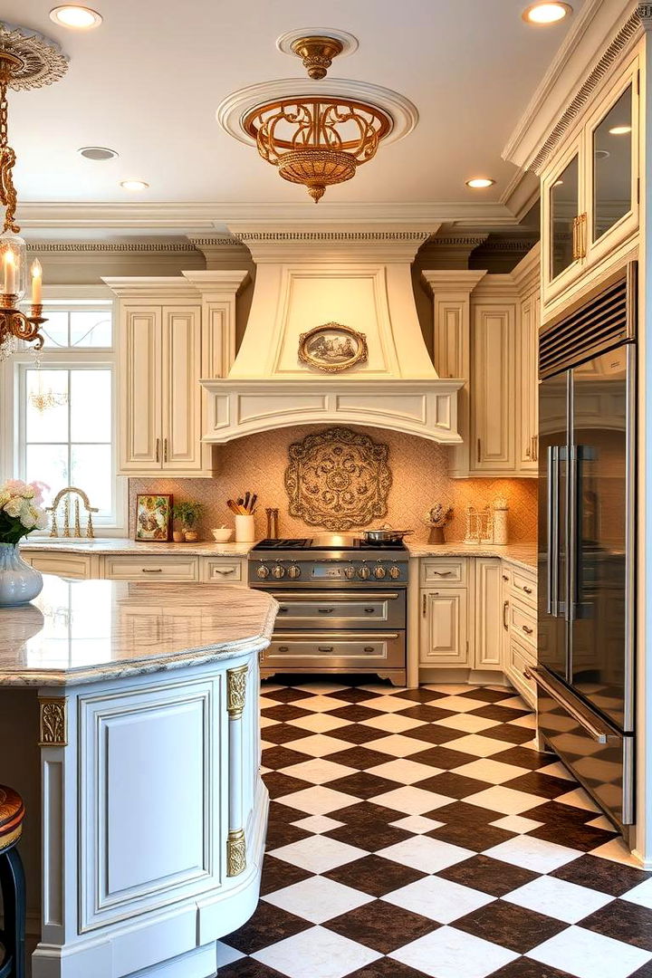 Luxurious Culinary Retreats - 22 Kitchens With Checkered Floors