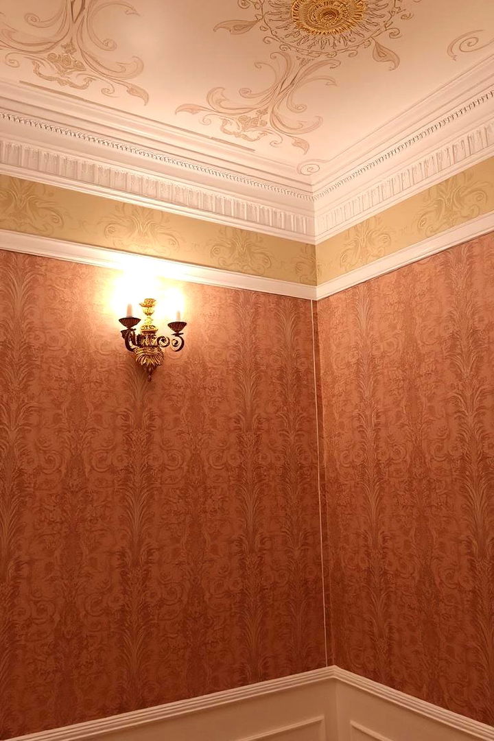 Luxurious Damask Patterns - 22 Living Room Wallpaper Ideas