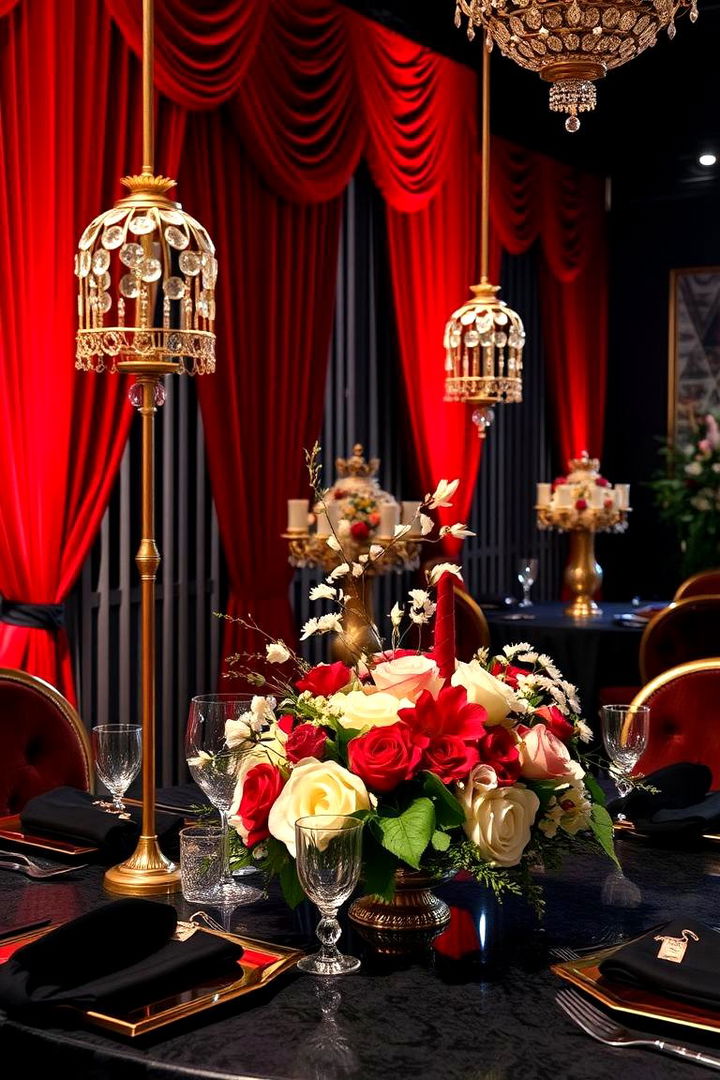 Luxurious Decor Accents - 22 Red and Black Wedding Ideas