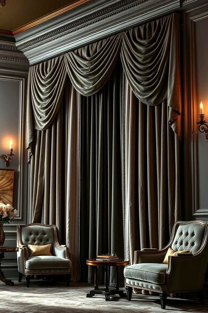 Luxurious Drapes Opulent Fabrics for an Upscale Look - 22 What Color Curtains Go With Gray Walls