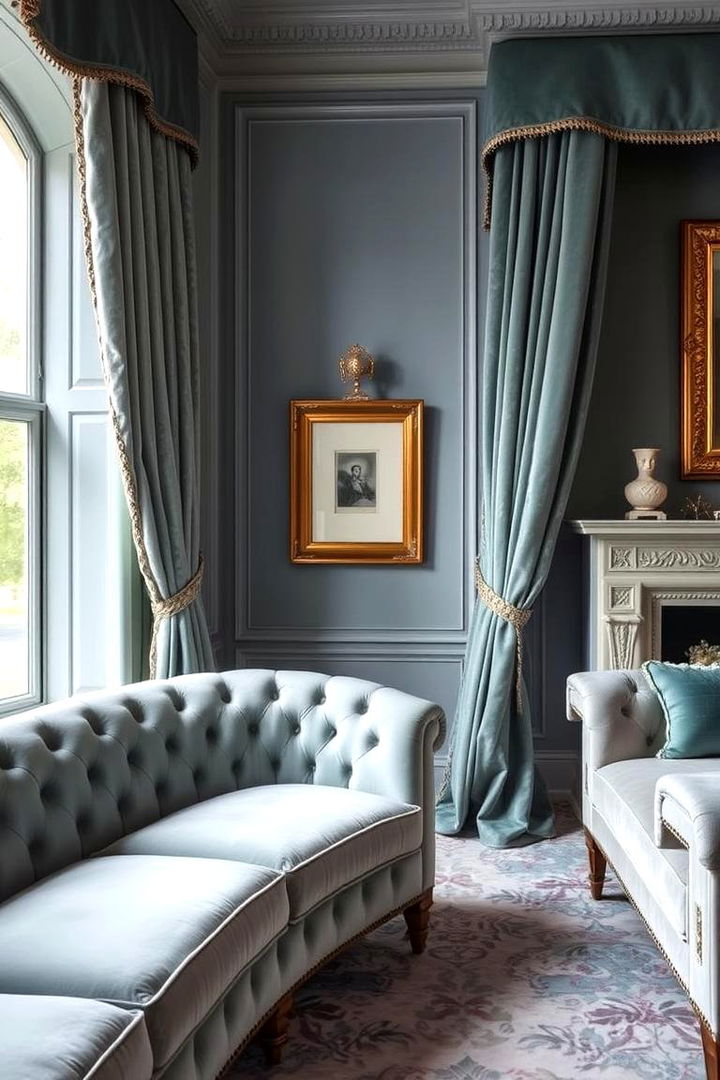 Luxurious Fabric Accents - 22 Duck Egg Blue Bedroom Ideas
