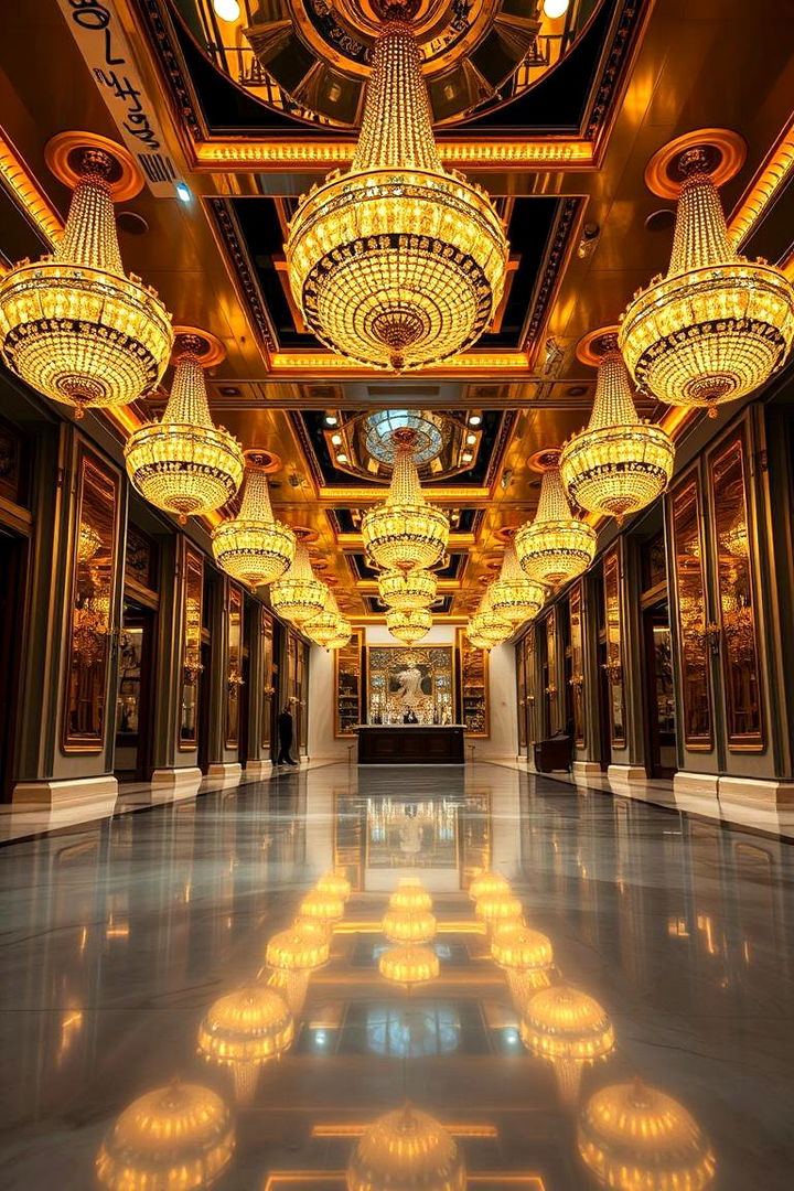 Luxurious Gold Lighting - 22 Black and Gold Living Room Ideas