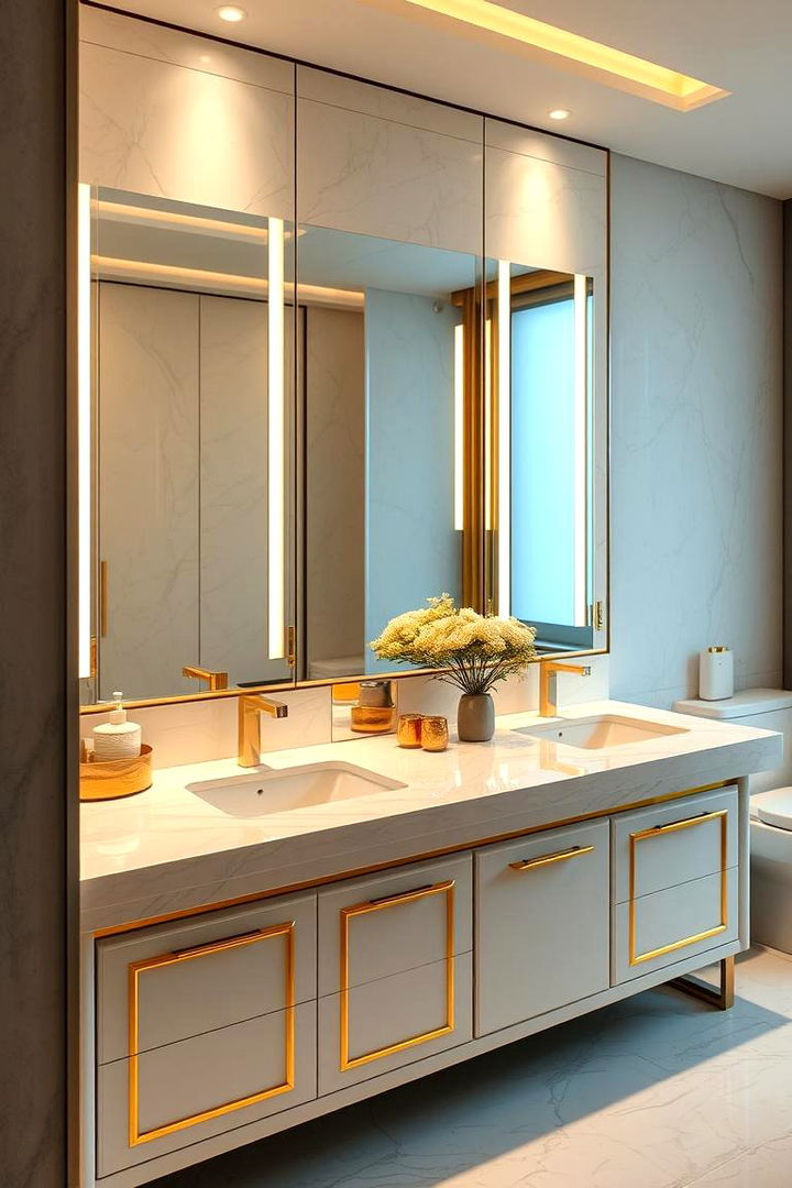 Luxurious Gold Vanity Ideas - 22 Gold Bathroom Ideas