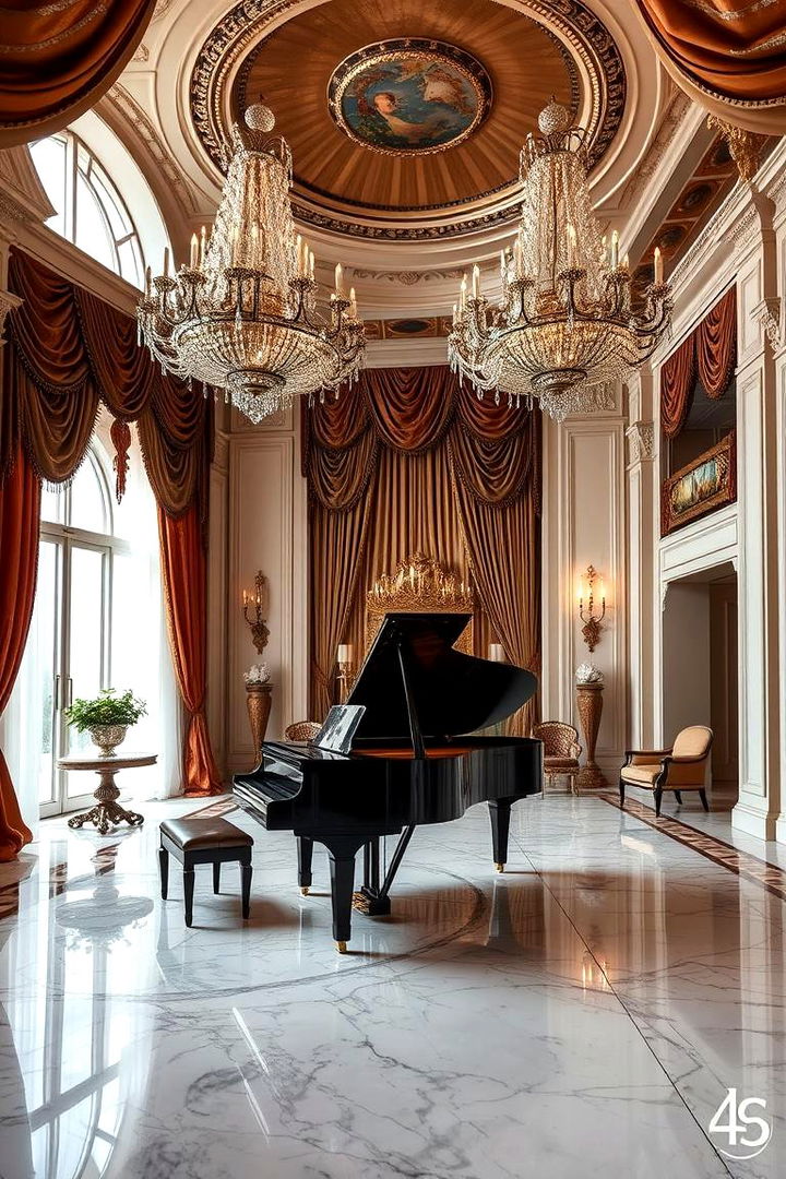 Luxurious Grand Piano Room - 22 Piano Room Ideas