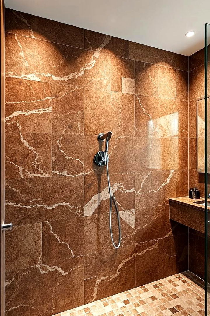 Luxurious Granite Wall Cladding - 22 Brown Granite Bathroom Ideas