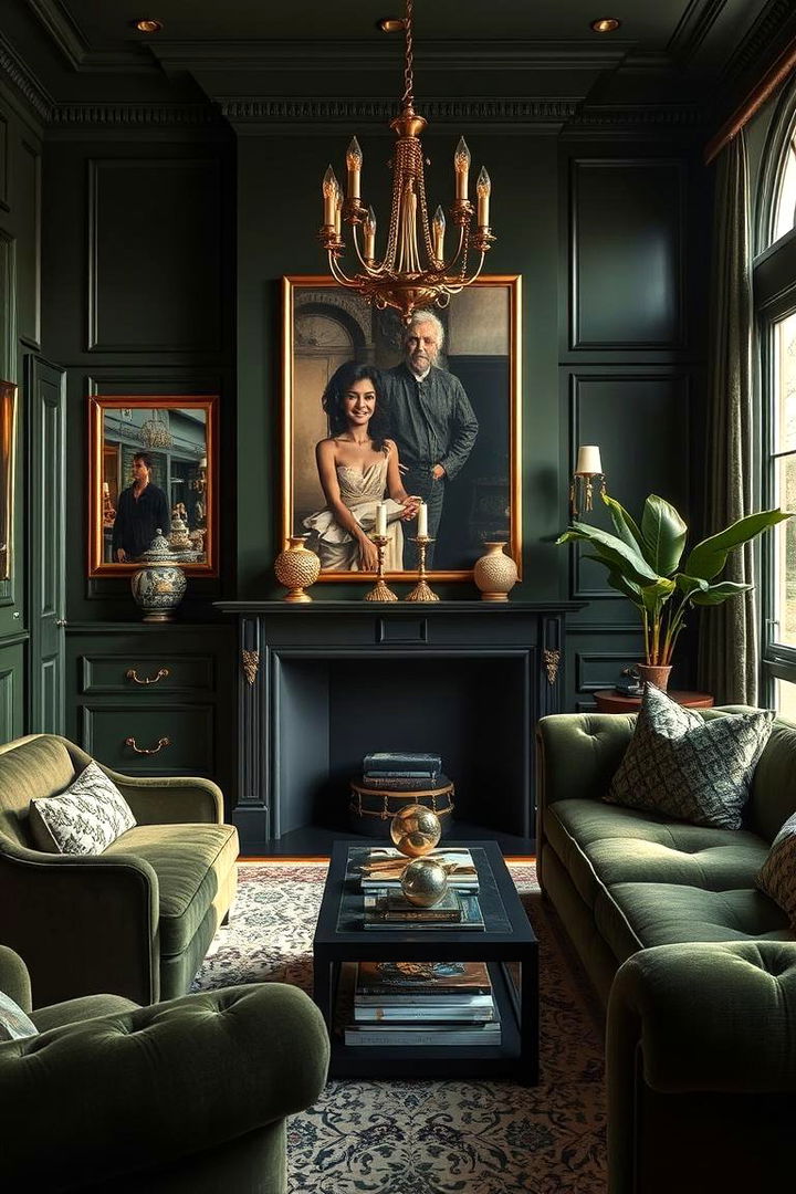 Luxurious Home Accents - 22 Dark Olive Green House Designs