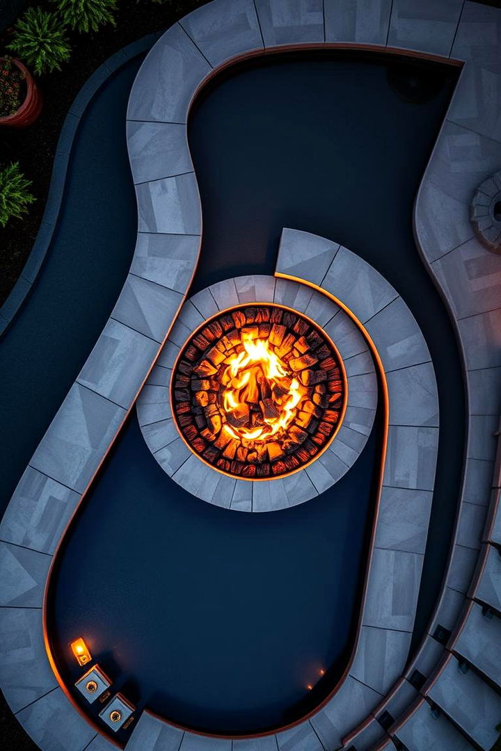 Luxurious Infinity Edge Design - 22 Sunken Fire Pit Ideas