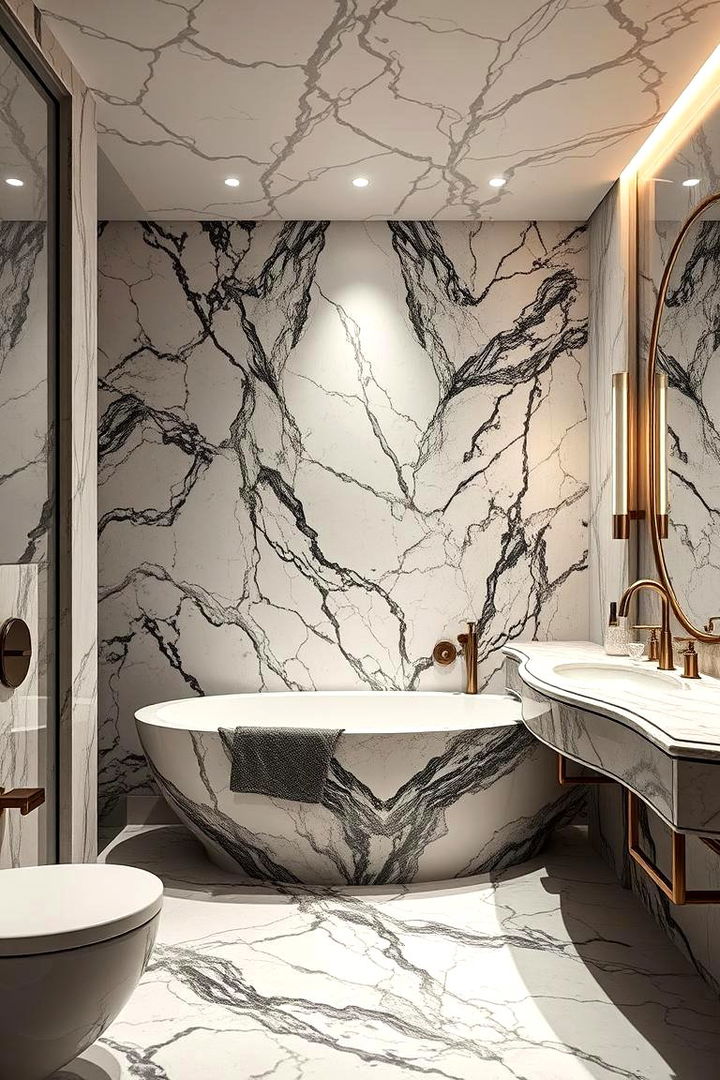Luxurious Marble Finishes - 22 Primary Bathroom Ideas