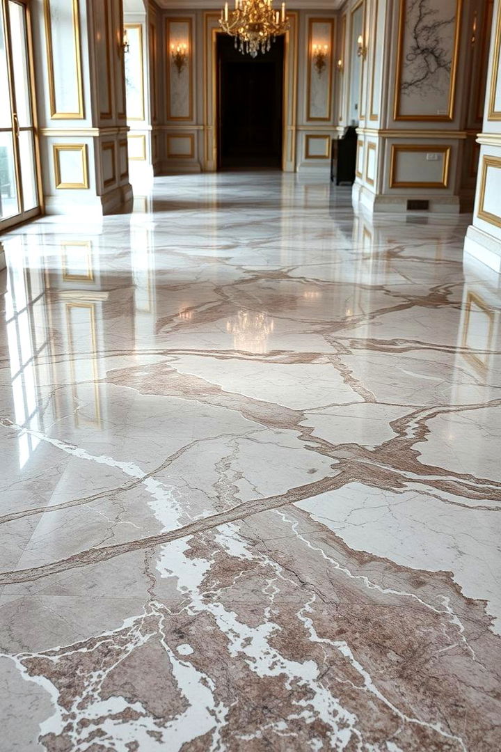 Luxurious Marble Mimicry - 22 Epoxy Floor Designs