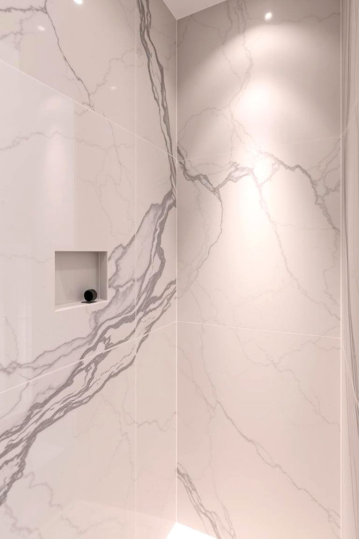 Luxurious Marble Shower Retreat - 22 Shower Wall Ideas