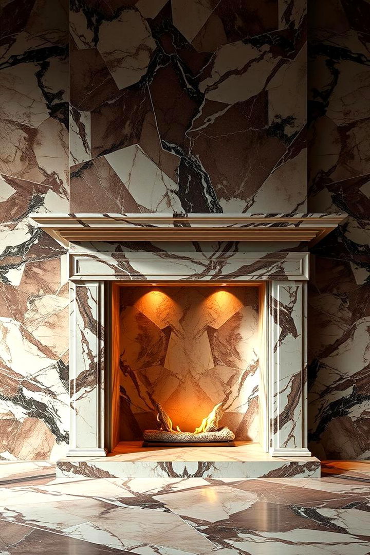 Luxurious Marble Stone Showcase - 22 Marble Fireplace Ideas