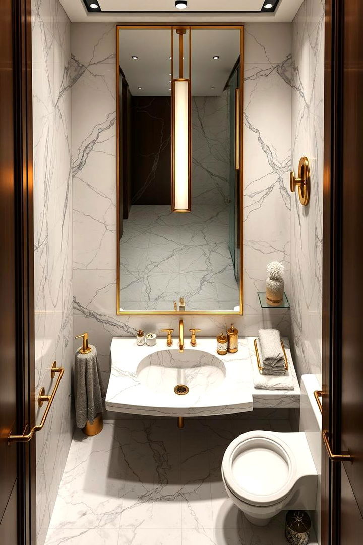 Luxurious Materials - 22 Guest Bathroom Ideas