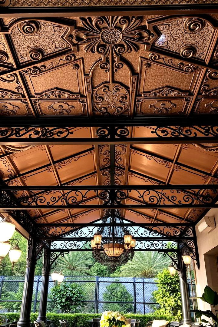 Luxurious Metal Detailing - 22 Metal Roof Porch Design Ideas