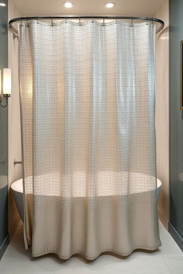 Luxurious Metallic Accents - 22 Shower Curtain Ideas