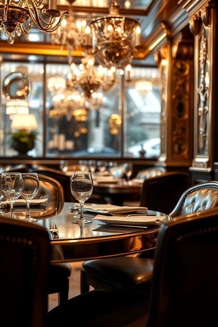 Luxurious Metallic Accents - 22 Art Deco Dining Room Ideas