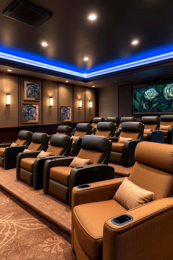 Luxurious Recliner Experiences - 22 Basement Home Theater Ideas