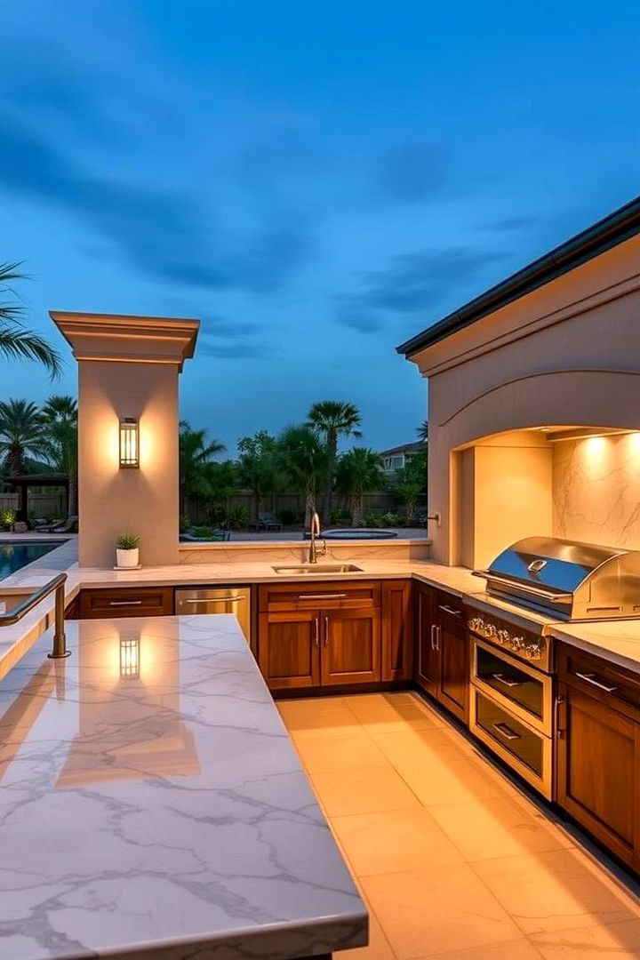 Luxurious Resort Style Kitchen - 22 Outdoor Kitchen Designs