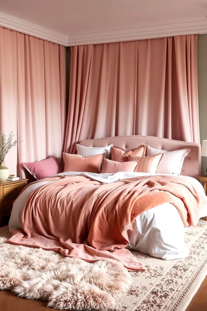 Luxurious Soft Furnishings - 22 Pink Boho Bedroom Ideas