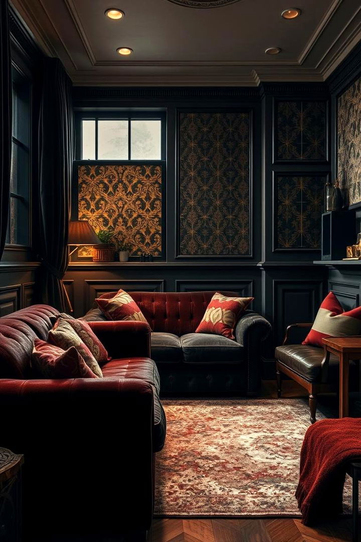 Luxurious Textures and Layers - 22 Moody Living Room Ideas