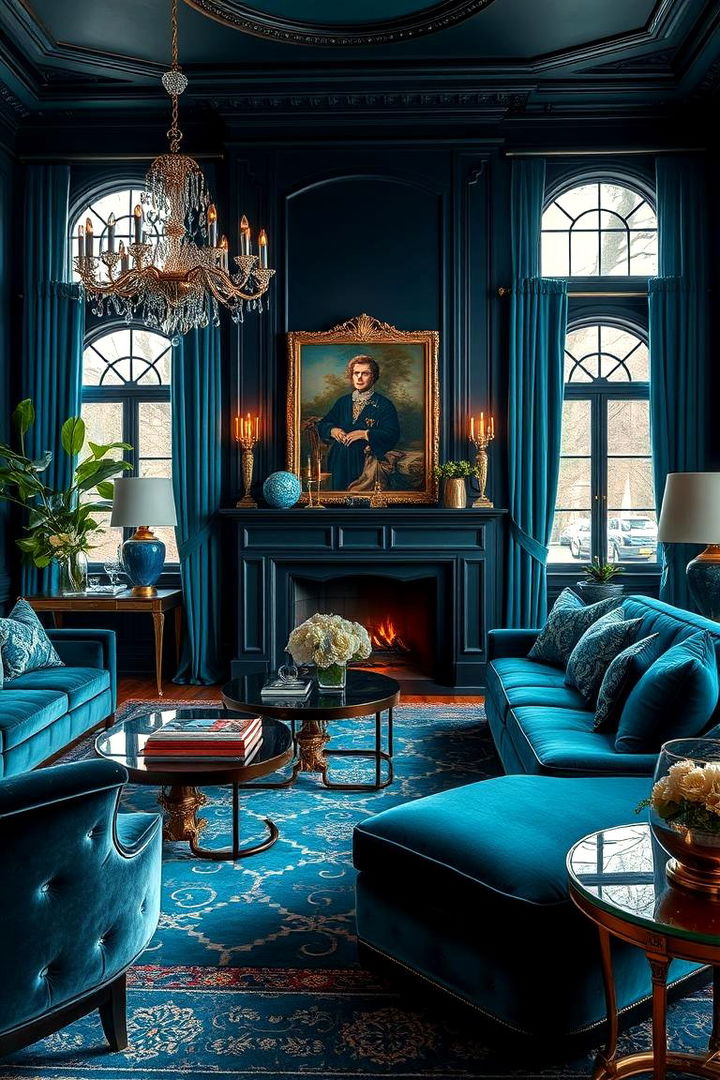 Luxurious Turquoise with Velvet Touch - 22 Turquoise Living Room Ideas