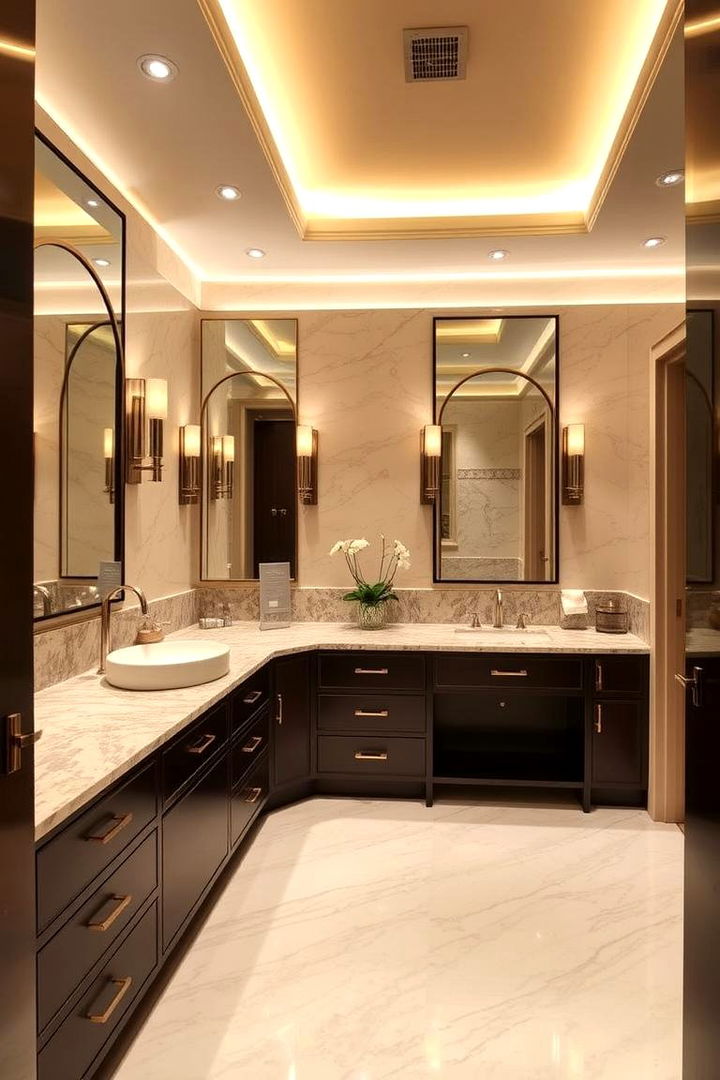 Luxurious Vanity Areas - 22 Hall Bathroom Ideas
