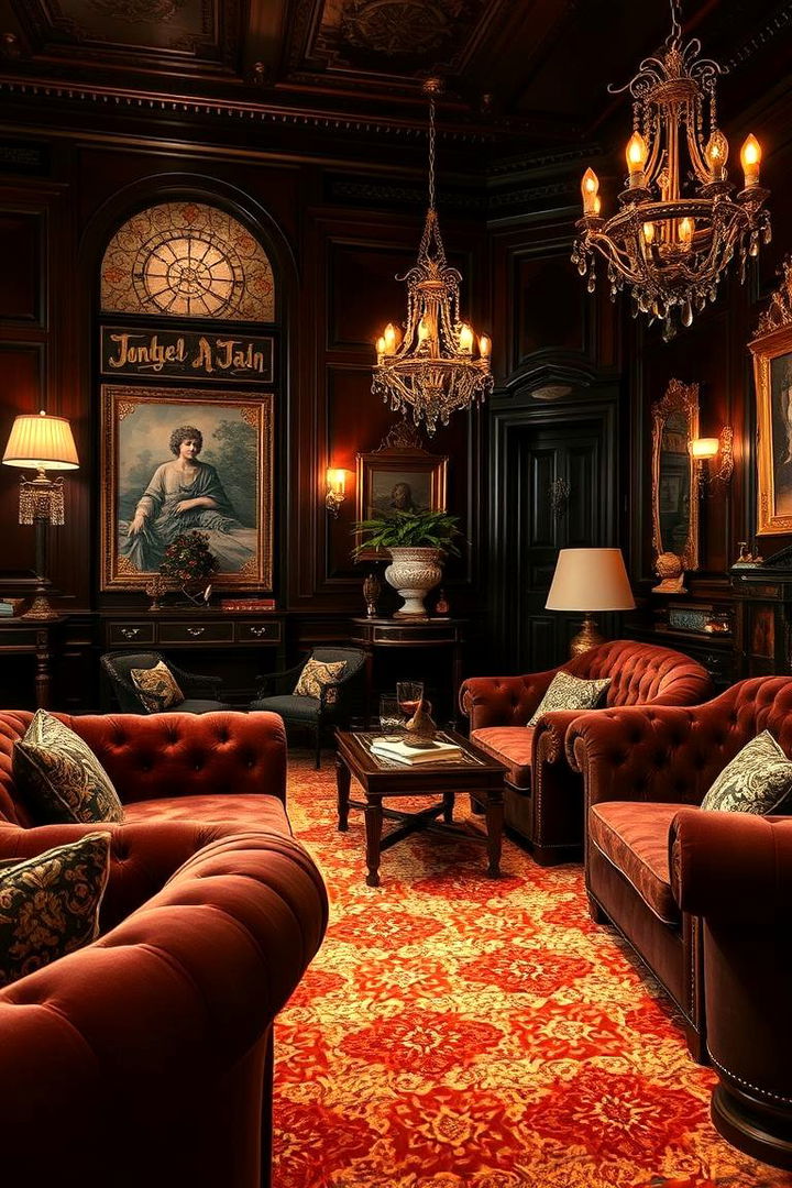 Luxurious Velvet Comfort - 22 Castle Living Room Ideas