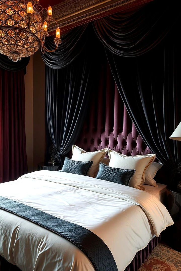 Luxurious Velvet Drapes - 22 Bedroom Curtain Ideas