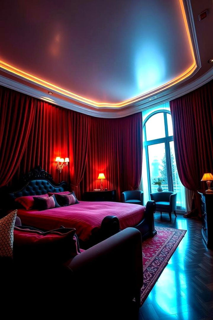 Luxurious Velvet Retreat - 22 Red and Black Bedroom Ideas