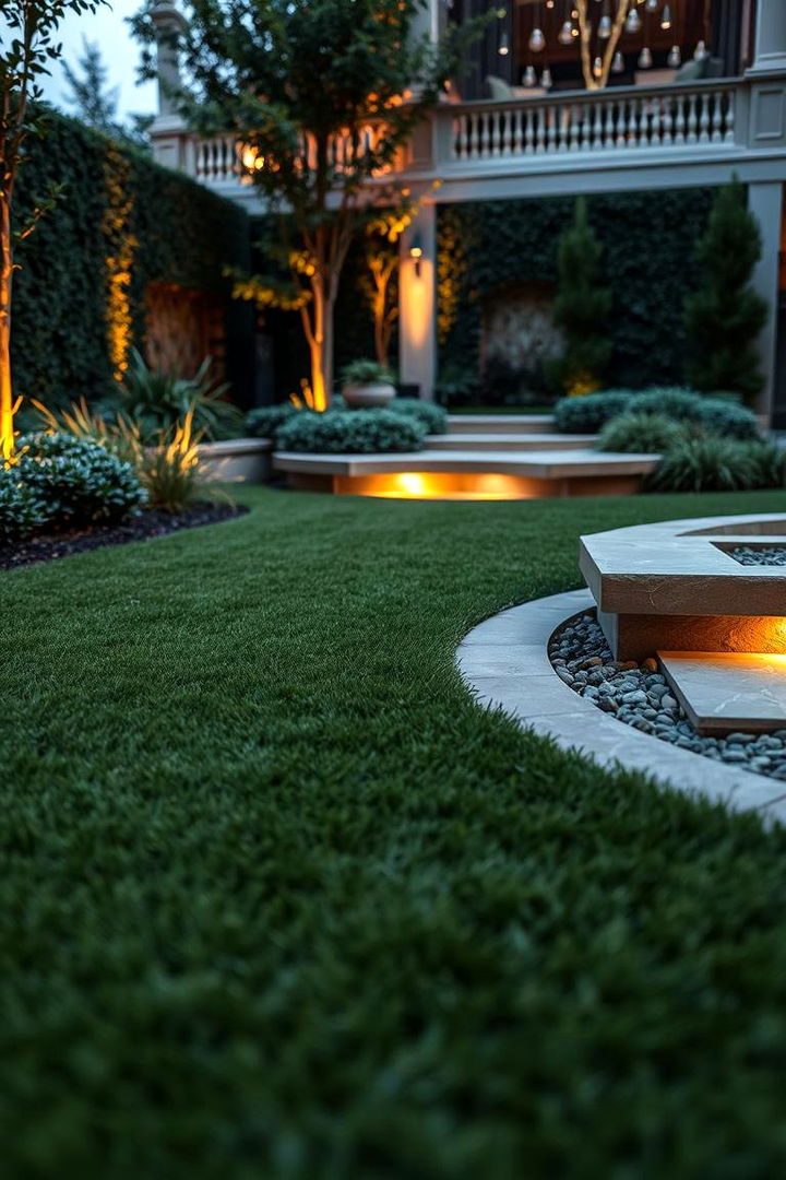Luxurious Velvet Turf for Elegant Aesthetics - 22 Backyard Turf Ideas