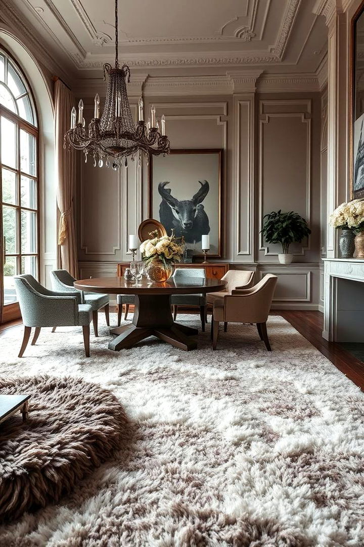 Luxurious Wool Rug for Sumptuous Dining - 22 Dining Room Rug Ideas