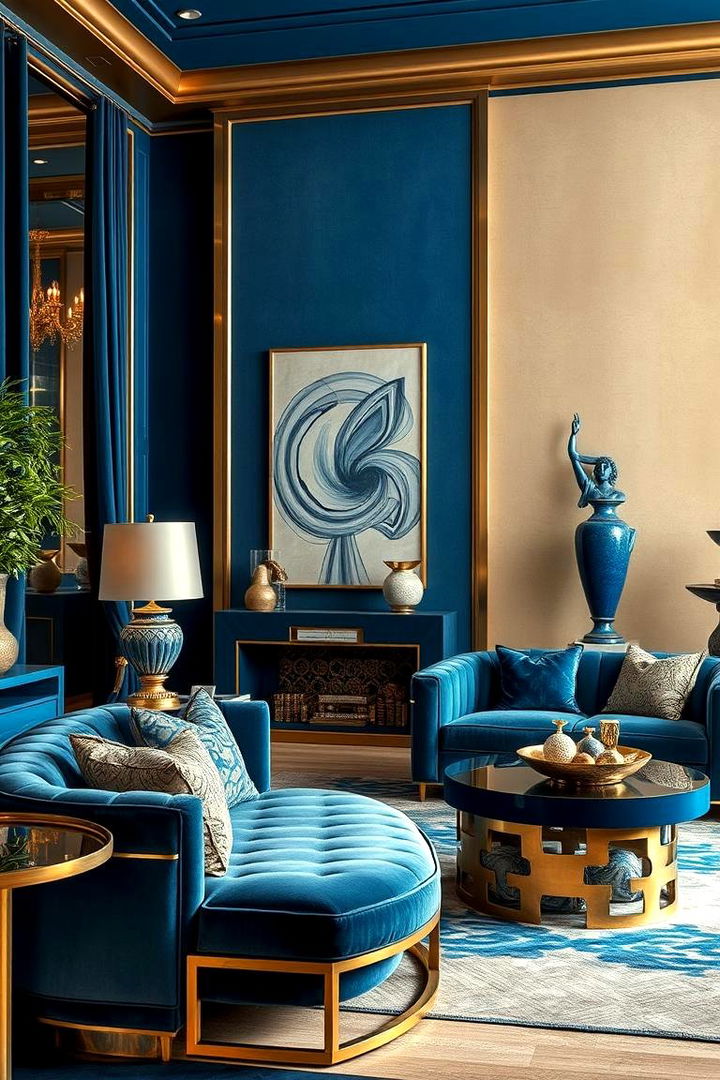 Luxury Blue Accents - 22 blue and beige bedroom ideas