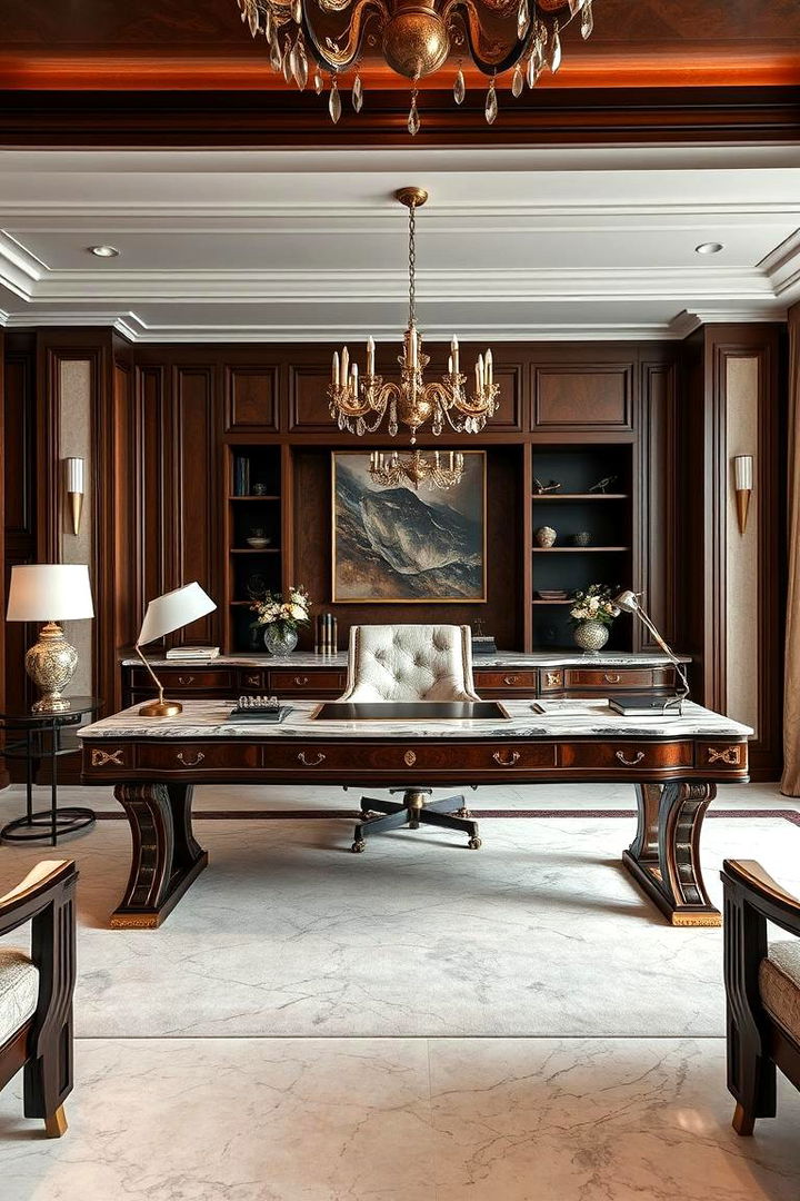 Luxury Executive Desk Incorporating High End Materials - 22 Desk in Living Room Ideas