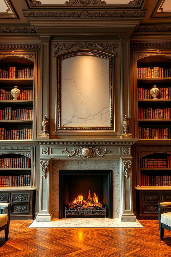 Luxury Finish - 22 Fireplace With Bookshelves