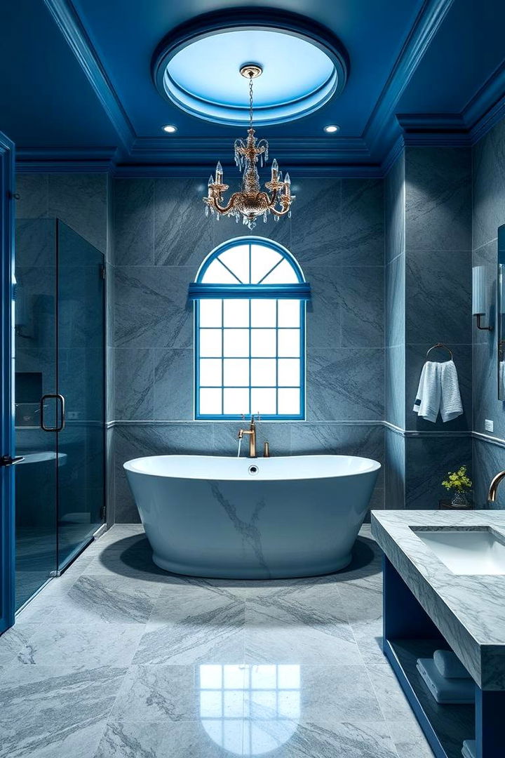 Luxury Master Bathroom - 22 Blue and Gray Bathroom Ideas