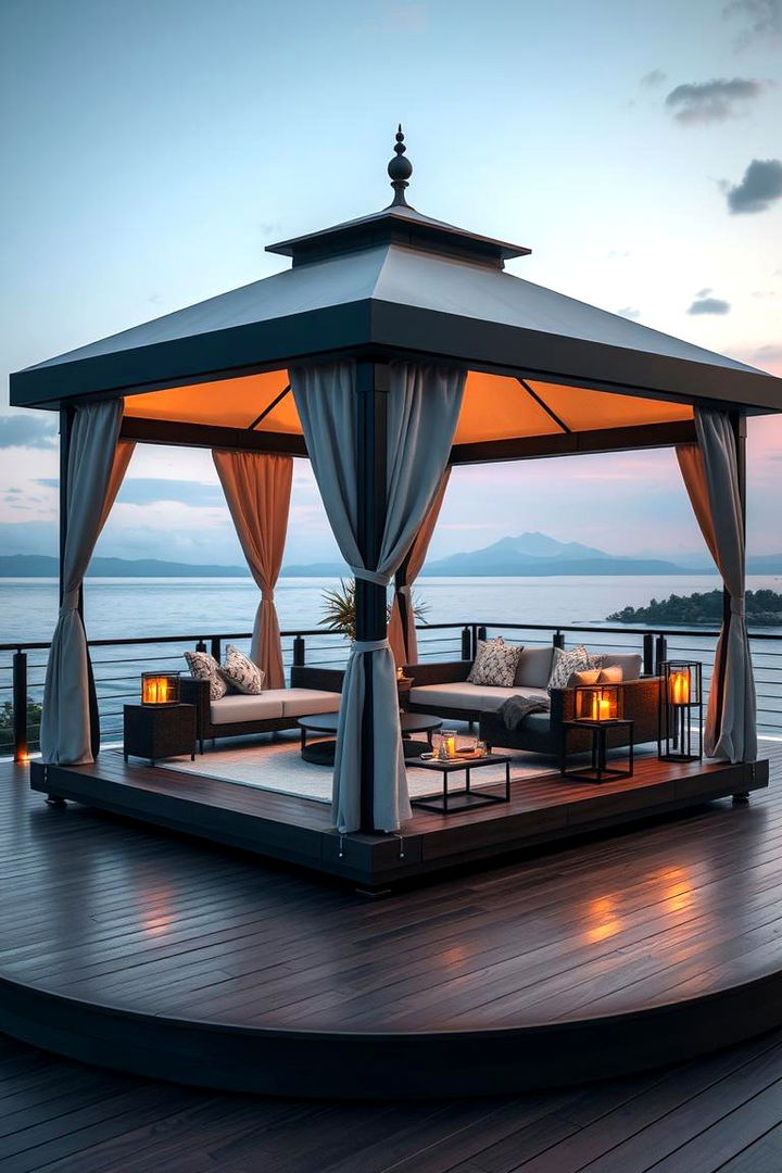 Luxury Relaxation Space Gazebo - 22 Gazebo on Deck Ideas