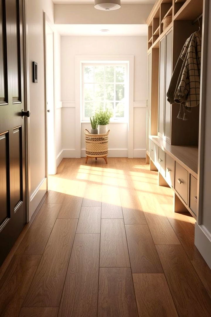 Luxury Vinyl Plank Sophistication - 22 Mudroom Floor Ideas