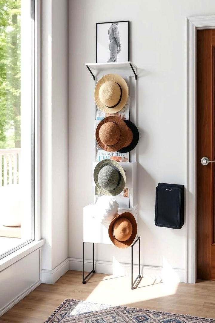 Magazine File Style Hat Holder - 22 Hat Storage Ideas