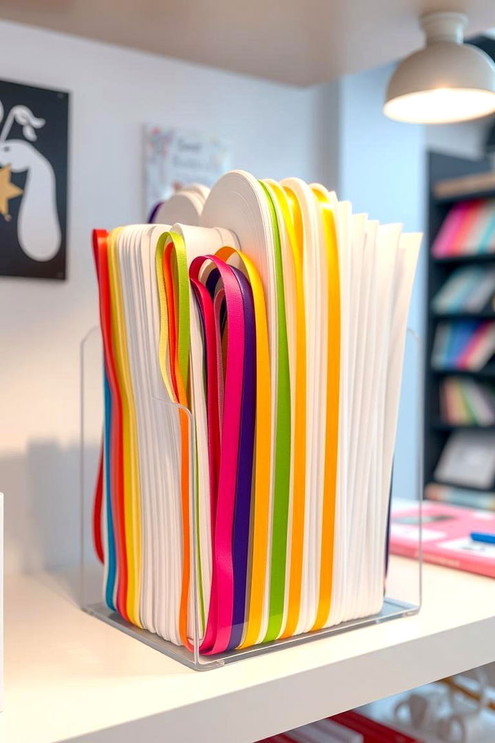 Magazine File Style Storage - 22 Ribbon Storage Ideas
