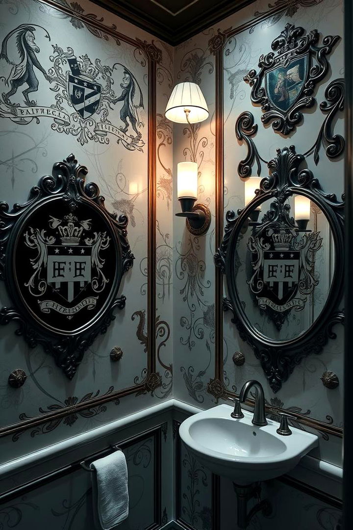 Magical Emblem and Crest Accents - 22 Harry Potter Bathroom Ideas