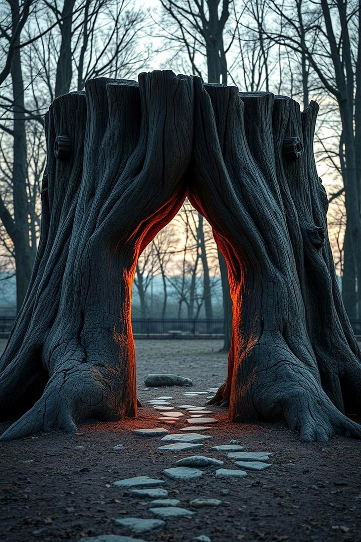 Magical Portal Gateway - 22 Tree Stump Fairy Garden Ideas