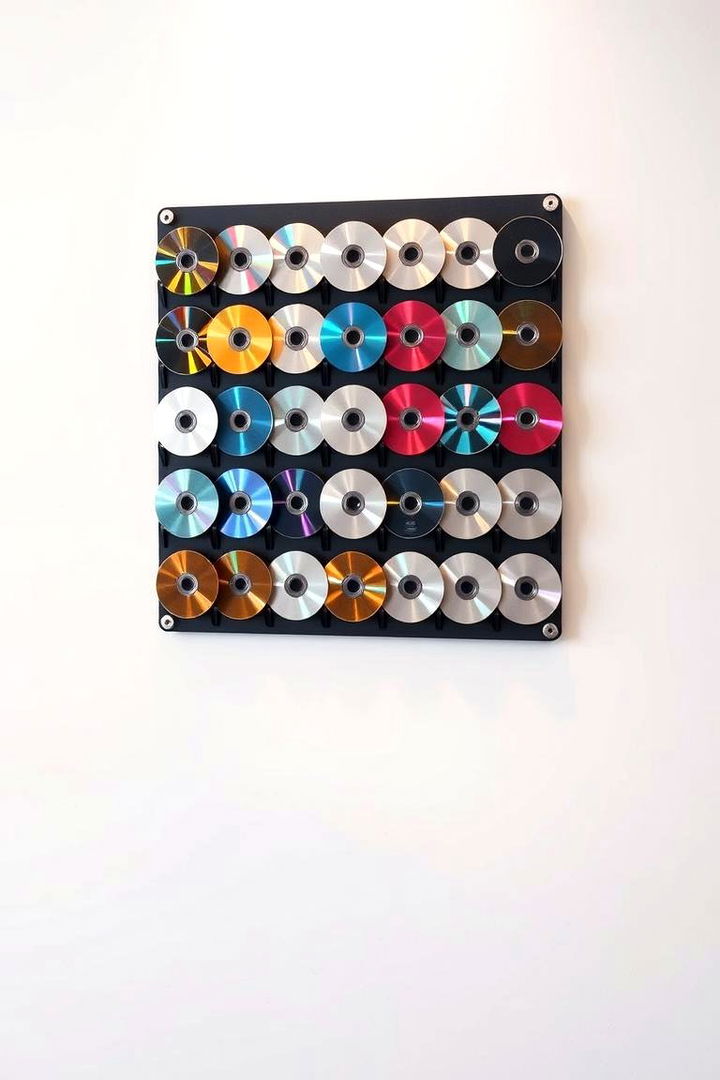 Magnetic CD Holder Board - 22 Cd Storage Ideas