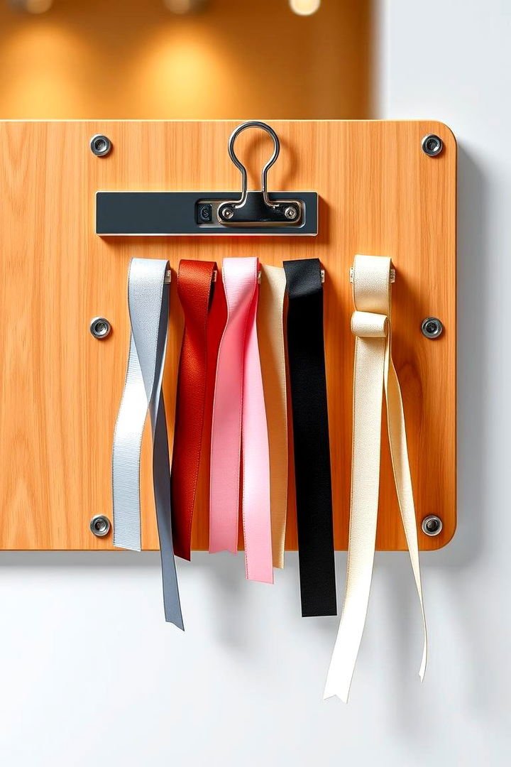 Magnetic Clip Strip Organization - 22 Ribbon Storage Ideas