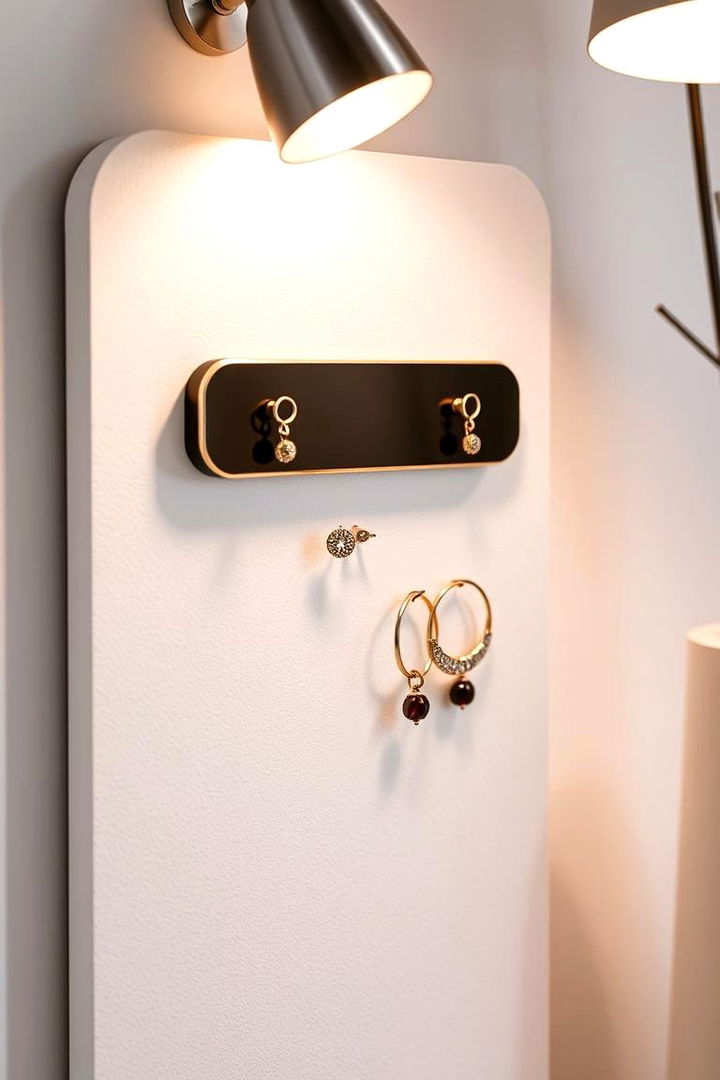Magnetic Earring Strip Solution - 22 Earring Storage Ideas