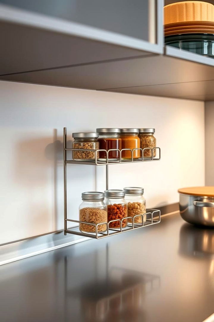 Magnetic Racks for Metal Surfaces - 22 Small Pantry Ideas