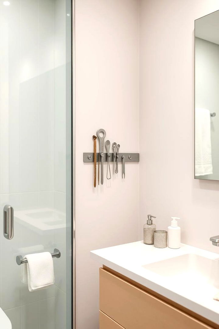 Magnetic Strips - 22 Small Bathroom Storage Ideas
