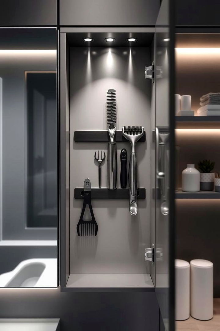 Magnetic Strips for Metal Products - 22 Bathroom Cabinet Organization Ideas
