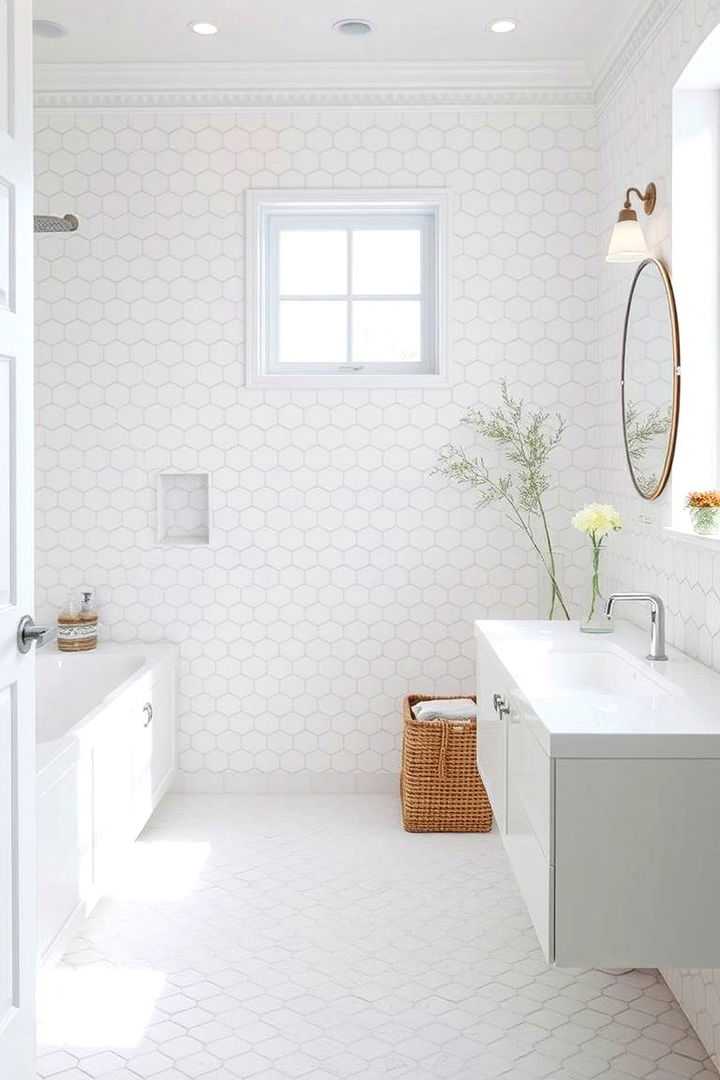 Maintenance and Durability Essentials - 22 Bathrooms With Hexagon Tile Floors