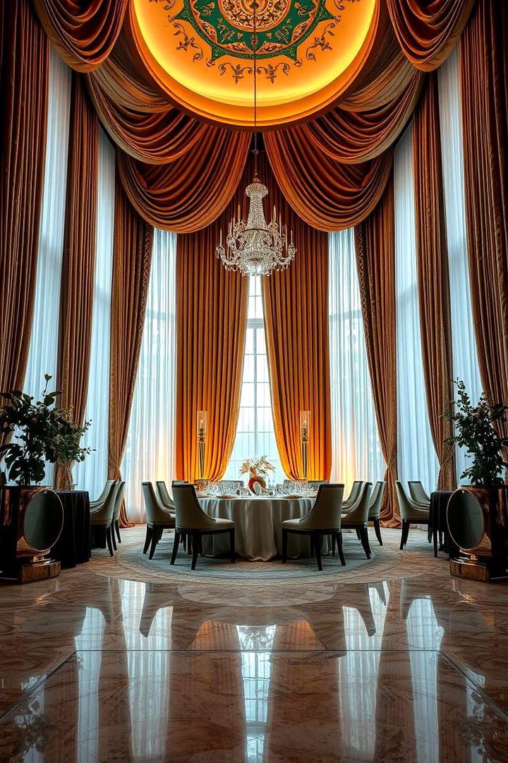 Majestic Floor to Ceiling Drapes - 22 Dining Room Window Treatments