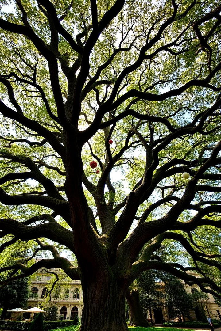 Majestic Tree Canopy Garden - 22 Large Fairy Garden Ideas