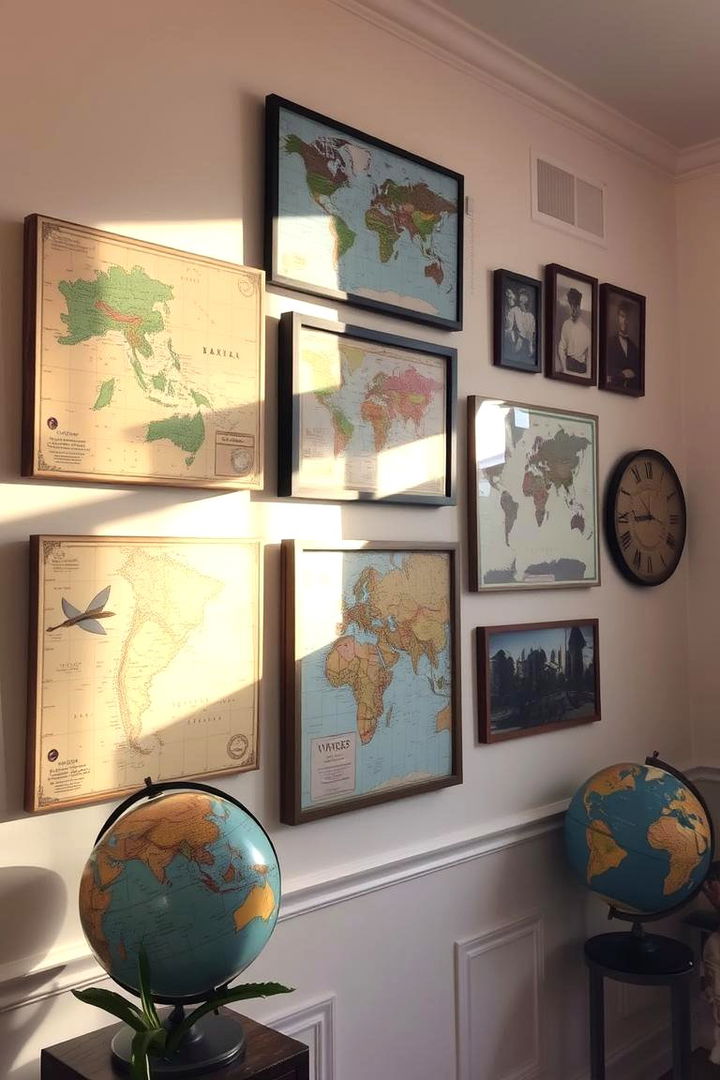 Map Wall Art - 22 Nautical Nursery Ideas